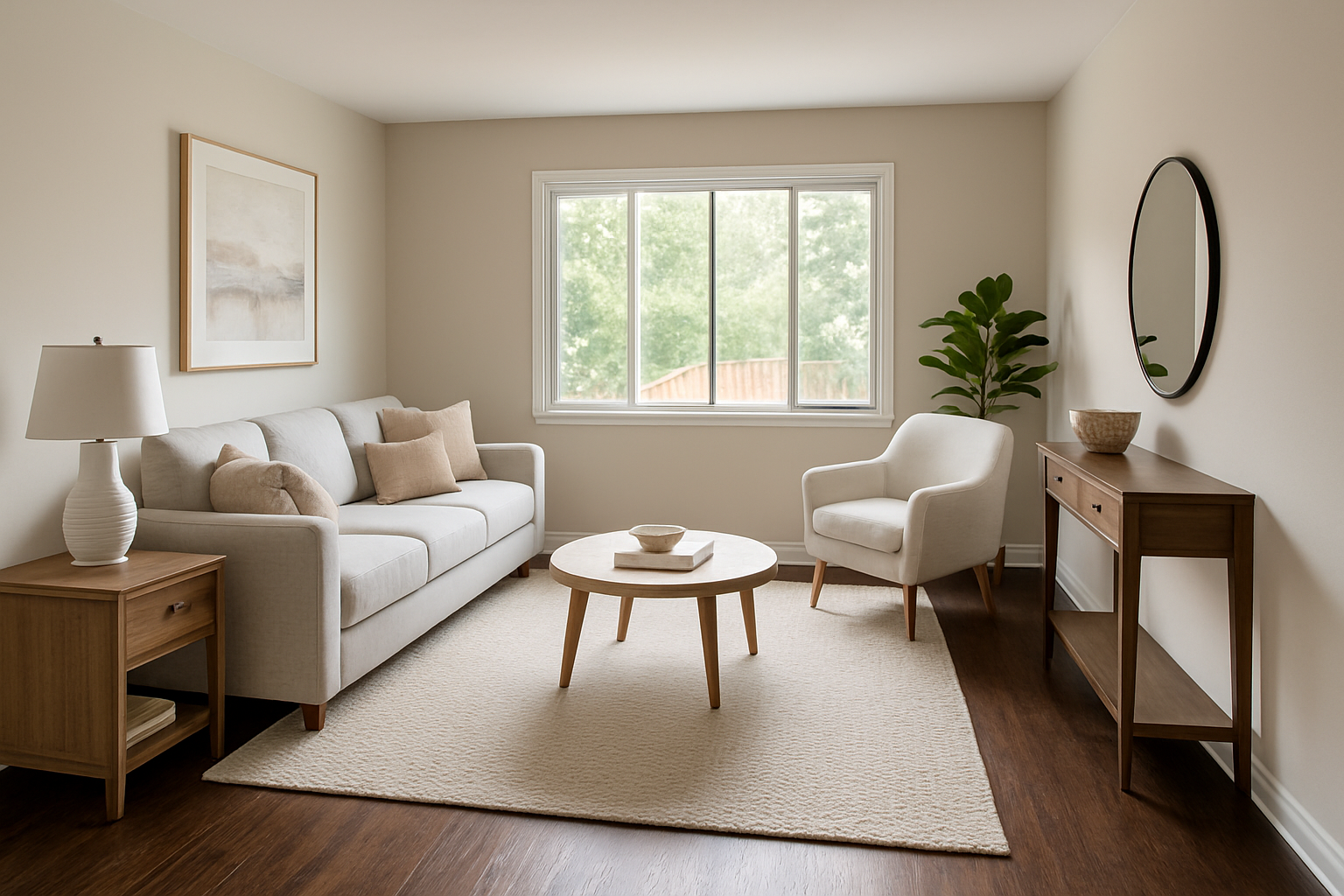 Bright and spacious living room